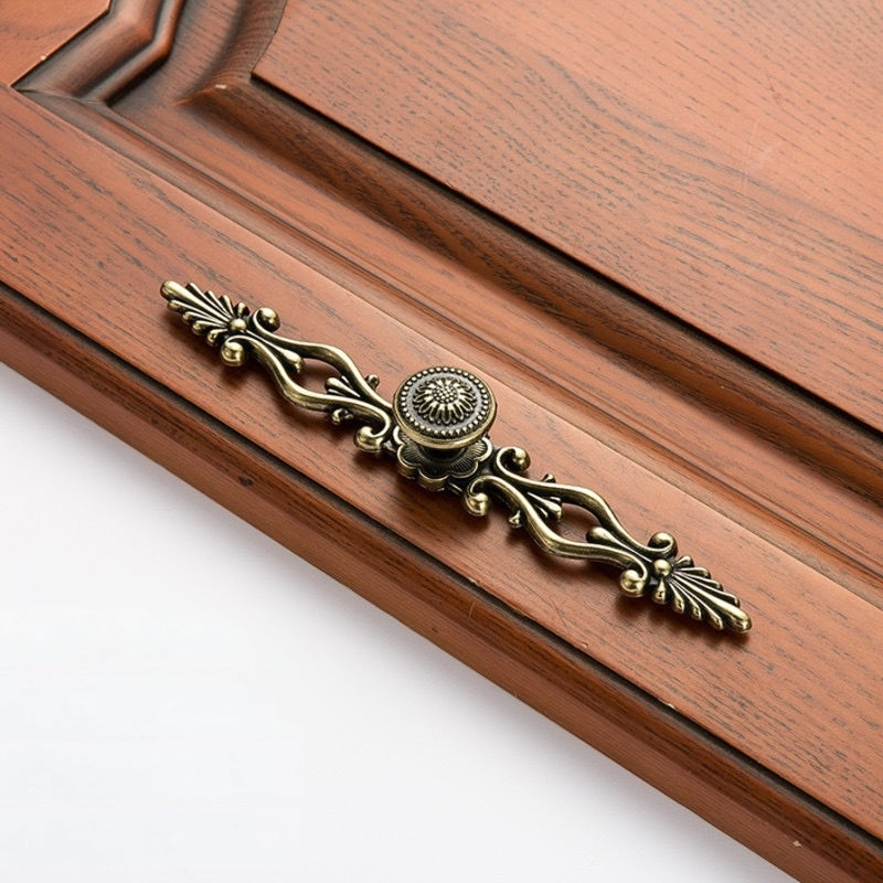 European Vintage Antique Bronze Cabinet Hardware Collection - Ornate Zinc Alloy Pulls & Knobs