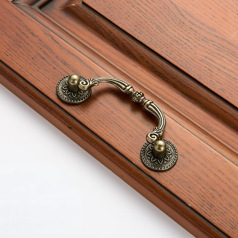 European Vintage Antique Bronze Cabinet Hardware Collection - Ornate Zinc Alloy Pulls & Knobs