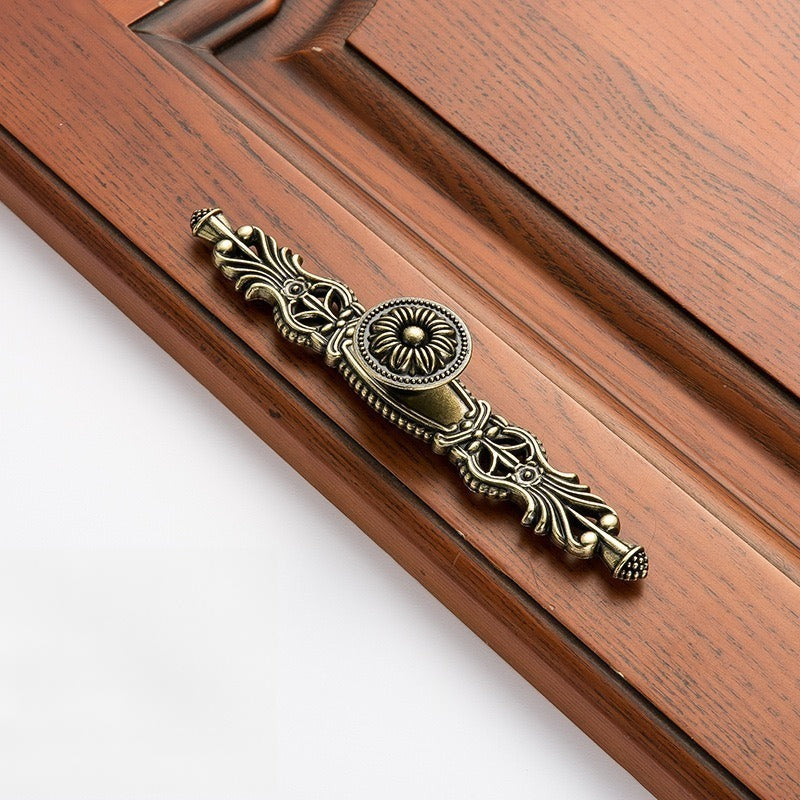 European Vintage Antique Bronze Cabinet Hardware Collection - Ornate Zinc Alloy Pulls & Knobs
