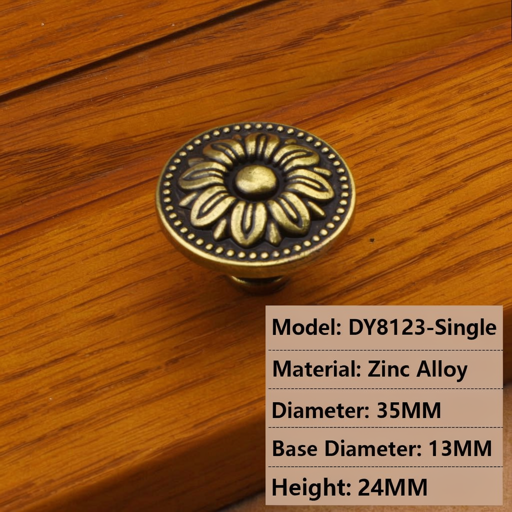 European Vintage Antique Bronze Cabinet Hardware Collection - Ornate Zinc Alloy Pulls & Knobs